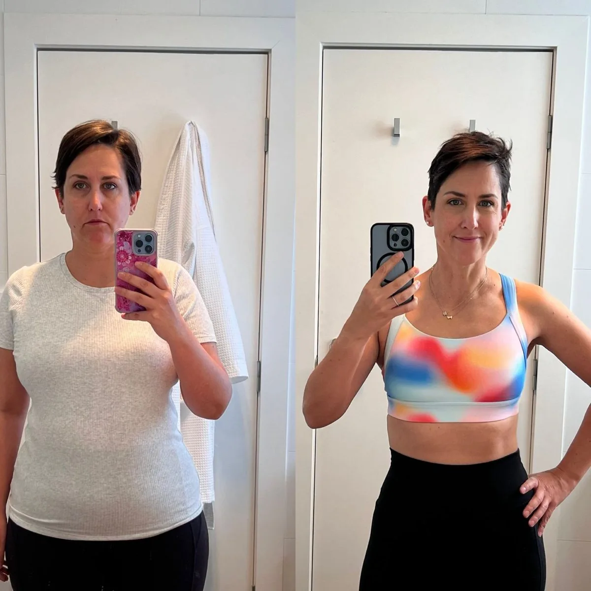 Client transformation 9, before and after